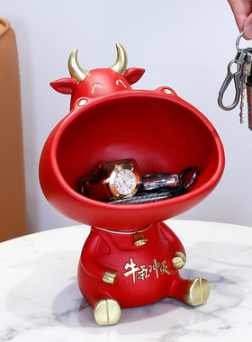 进门放钥匙收纳摆件创意北欧玄关家居轻奢客厅房间电视柜桌面饰品