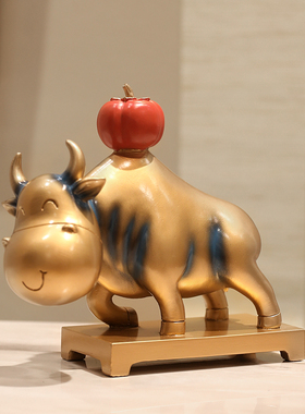 牛市牛摆件装饰品艺术酒柜桌面客厅办公室开业礼物茶桌家居工艺品