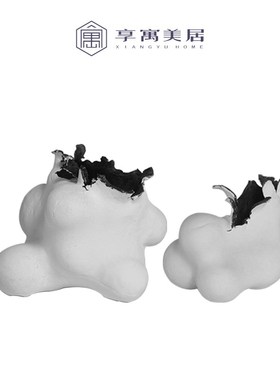 北欧简约现代创意抽象陶瓷摆件样板间售楼处客厅玄关室内软装饰品
