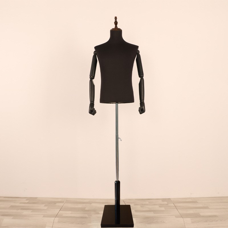 模特道具女黑色服装店橱窗展示模特架人台假人黑色方板底座男模特