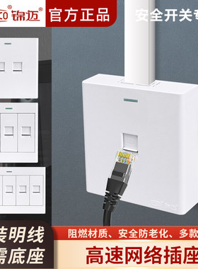86型明装五类网络网线插座含模块