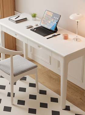 北欧实木电脑桌40/45CM宽窄桌子家用现代简约办公桌初中生办公桌