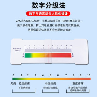 医院用口袋疼痛评估尺VAS评分NRS数字分级表情脸谱塑料病人痛疼尺