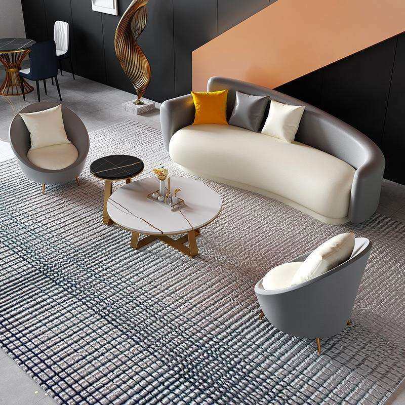 现代简约办公室接待弧形沙发办公室会客沙发公寓多人位懒人沙发,鲜花速递/花卉仿真/绿植园艺,割草机/草坪机,淘宝优惠券,粉丝福利购,淘宝优惠卷