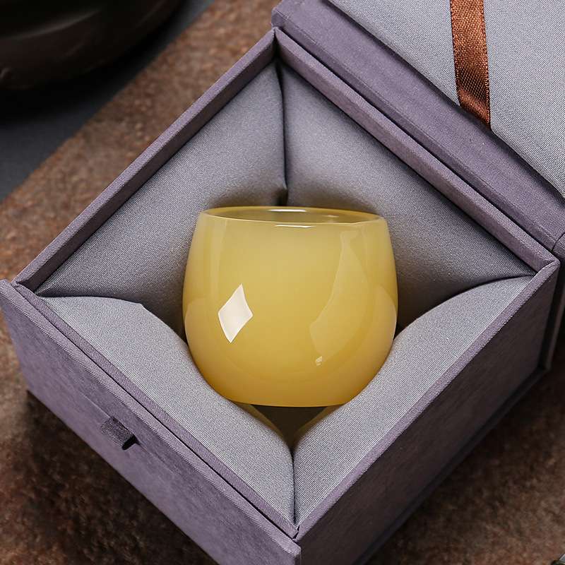 主人杯个人专用茶杯刻字琉璃茶具功夫玉瓷姓氏杯品茗杯琉璃品茗杯