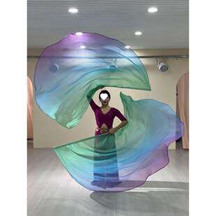 新款旗舞蹈道具教堂表演服饰190×140赞美渐变旗帜多色配伸缩棍