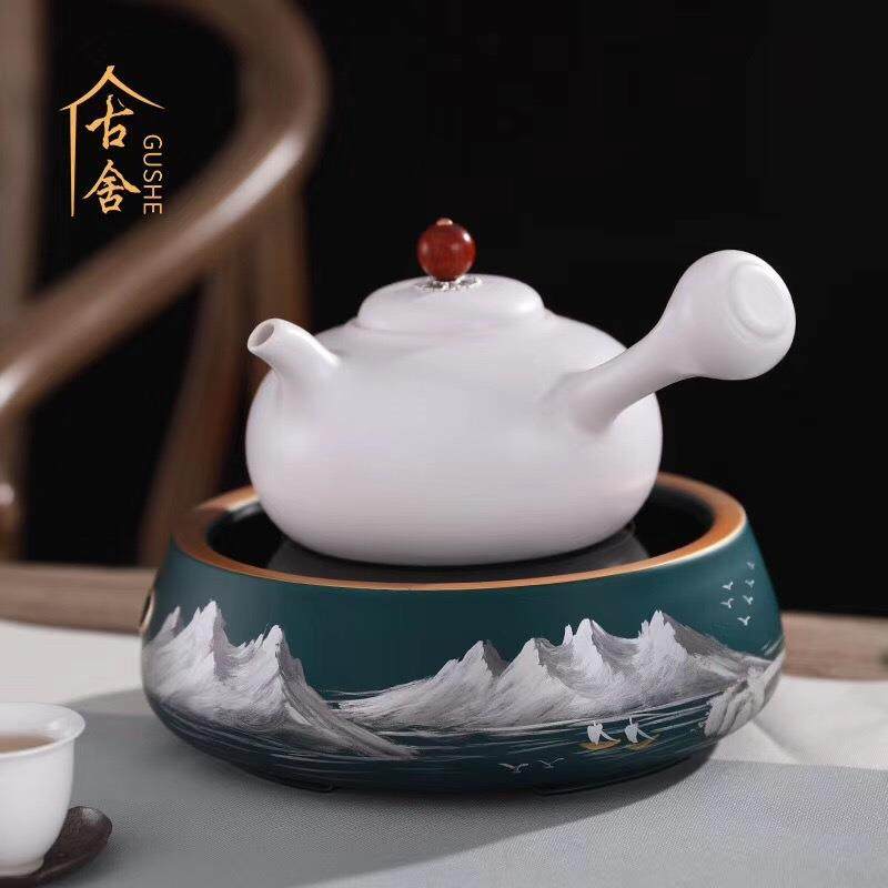 手绘雪山炉古舍电陶炉茶炉 可烧铁壶银壶迷你小型煮茶器 静音,电子元器件市场,其它元器件,淘宝优惠券,粉丝福利购,淘宝优惠卷
