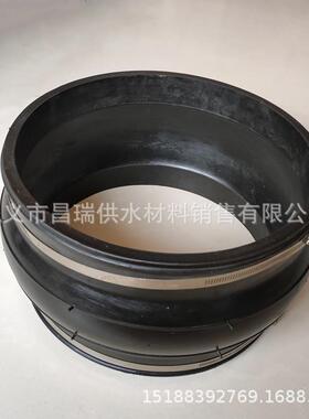 卡箍式橡胶软连接 304不锈钢卡箍橡胶膨胀节挠性软接头DN200