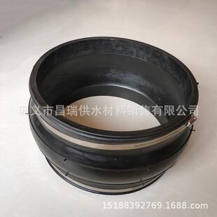 卡箍式橡胶软连接 304不锈钢卡箍橡胶膨胀节挠性软接头DN200