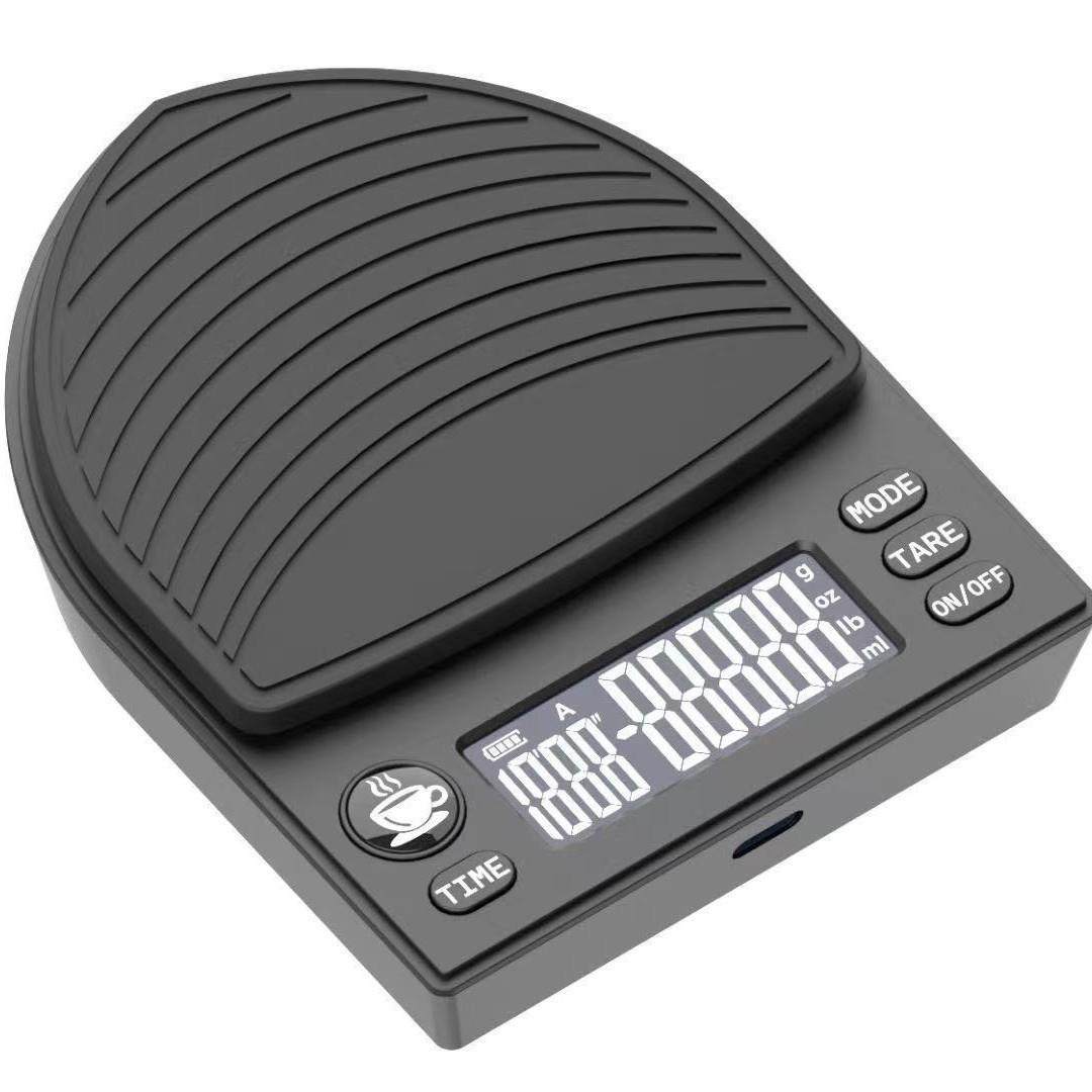 新款咖啡秤家用便携式厨房秤智能计时手冲咖啡秤多功能电子秤克秤