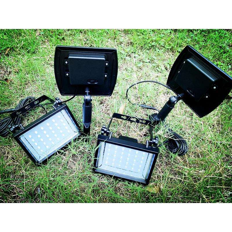 30LED太阳能庭院户外草坪分体5米延长线可移动投射泛光灯