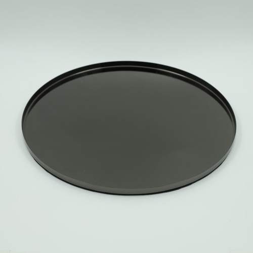 现代简约黑钛盘摆件样板间桌面装饰托盘金属圆形几何托盘