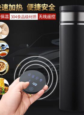 车载加热水杯 车用烧水杯电热杯汽车保温杯热水器烧水壶12V烧开水