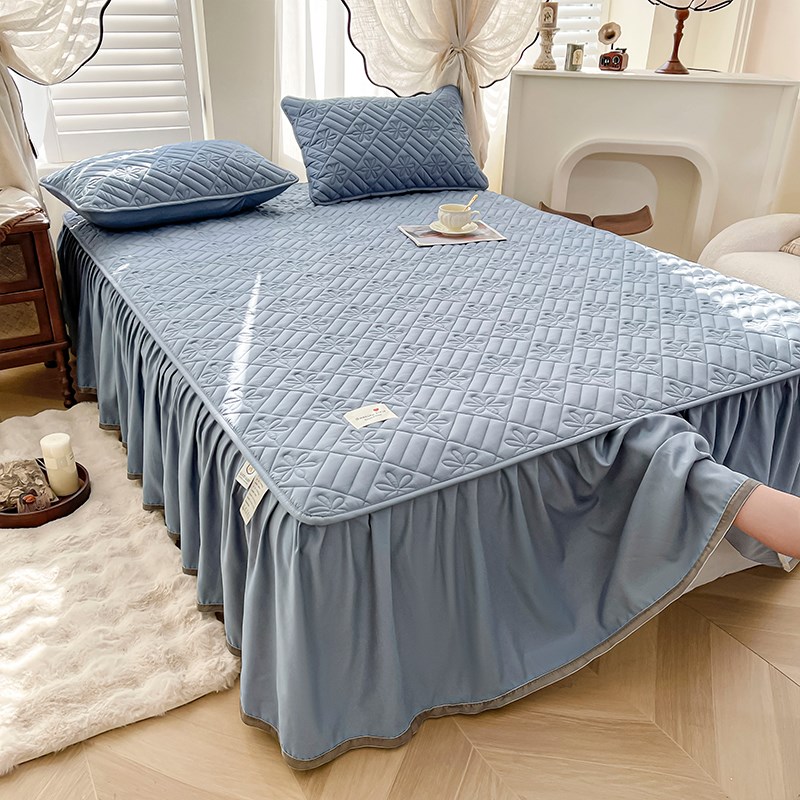 A类夹棉防水床裙单件n2025新款遮丑下摆隔尿床罩床裙款床垫保护罩