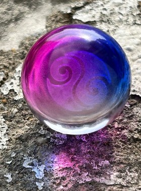 哪咤魔丸灵珠敖丙魔童周边水x晶球发光小玻璃桌面摆件节日礼物