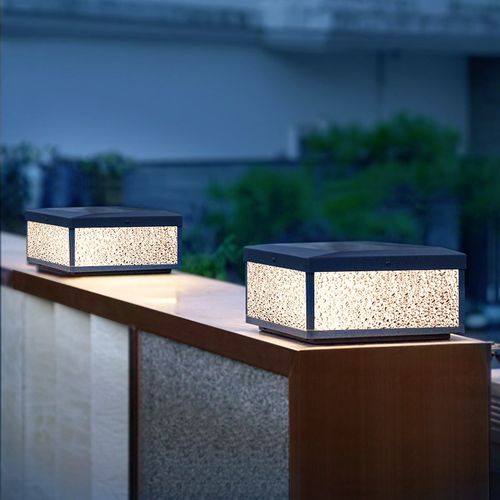 柱头灯太阳能灯户l外庭院灯防水别墅农村景观灯简约现代大门围墙