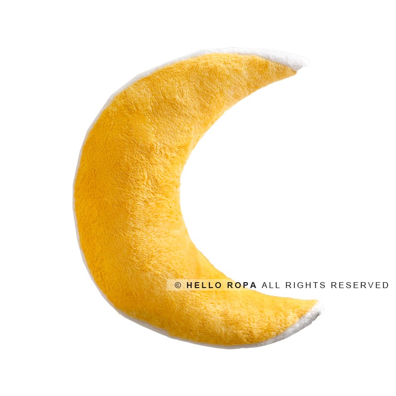 罗帕长毛绒d月亮抱枕创意异形睡觉客厅沙发靠垫床头夹腿靠枕可拆