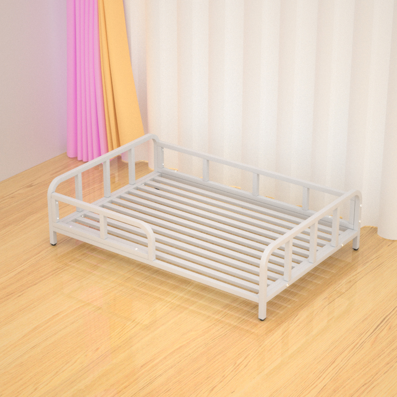 狗床离地防咬狗窝中小型犬铁艺宠物床猫床躺椅行T军床猫窝四季通