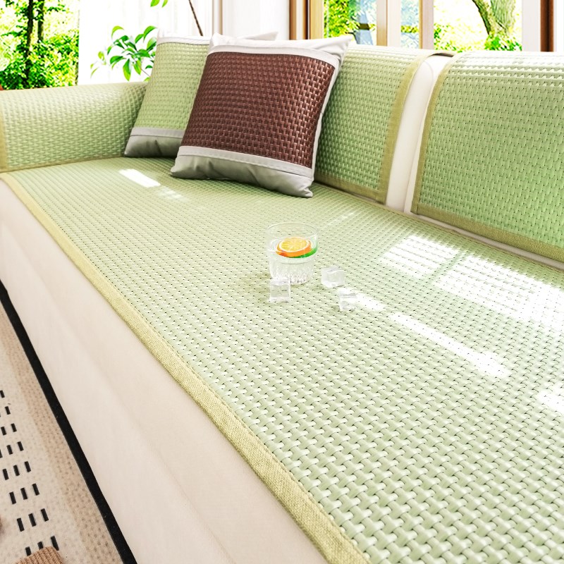 2025新款夏季竹席凉席沙发垫夏用固G定防滑高级感沙发新款凉席坐