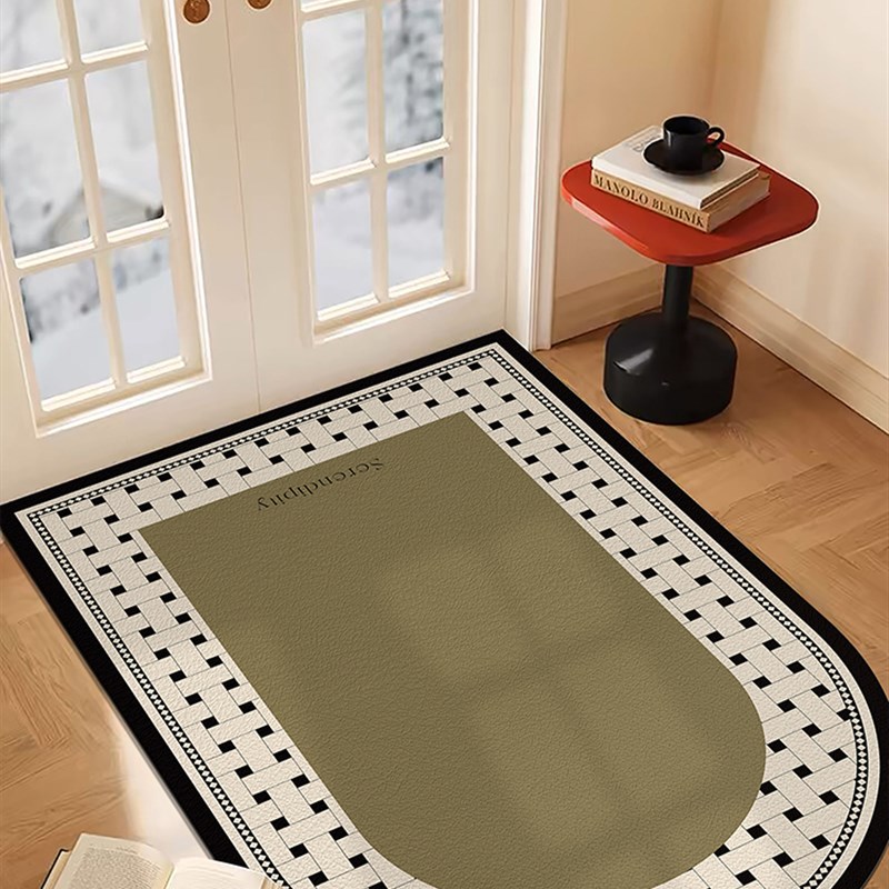 简约皮革入户门地垫玄关家用z门垫免洗防滑易打理进门地毯可裁剪