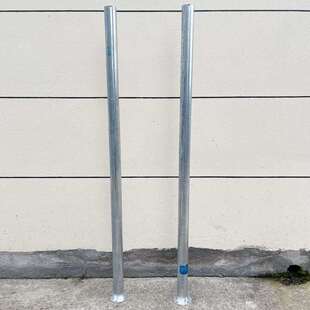 标志牌广角镜立杆圆管带底座镀锌钢管杆子道路交通爆闪灯固定立柱