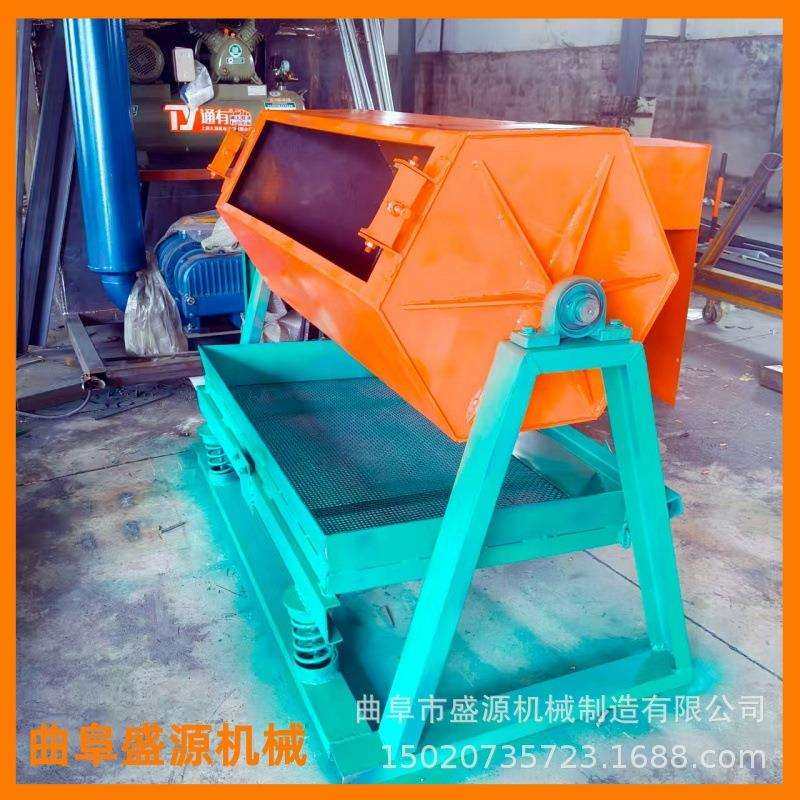 多功能六角滚筒式抛光机 金属物料去锈机加振动筛打磨倒角研磨机