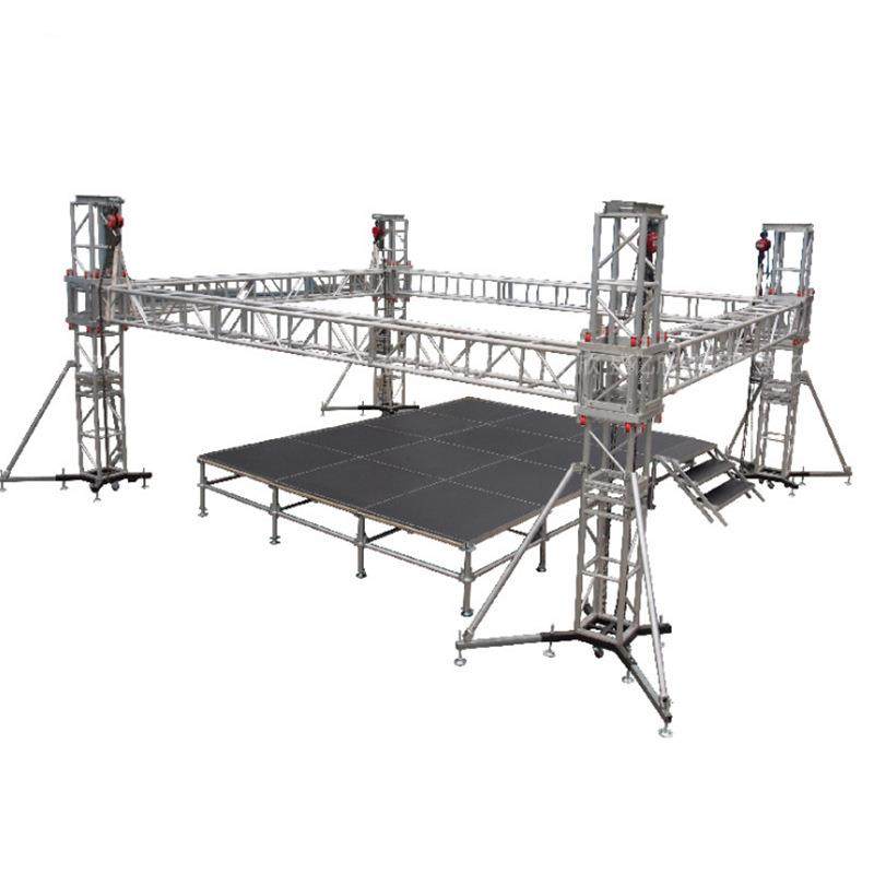 湖南厂家 铝合金插片舞台 拼装T台婚庆演出活动庆典升降舞台桁架