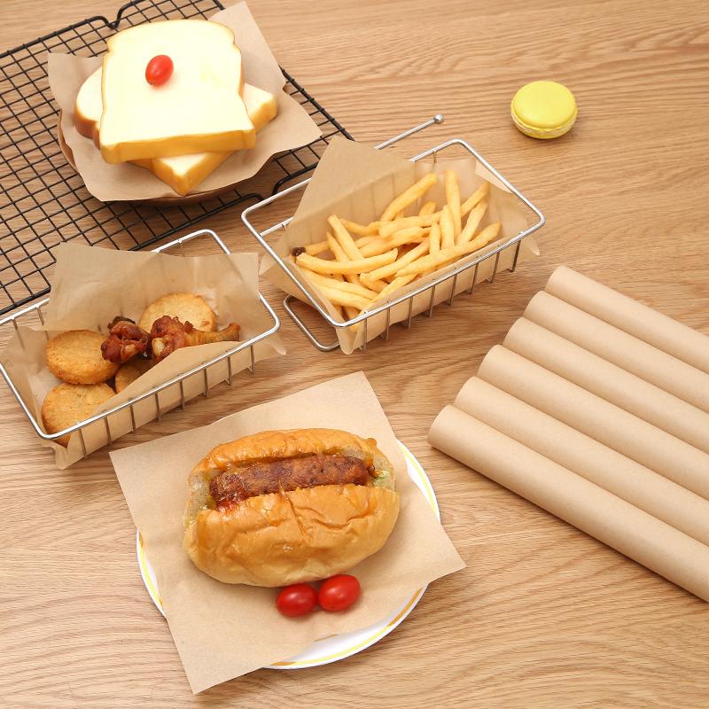 牛皮防油纸炸鸡薯条隔油纸烧烤垫纸家用烘焙纸吸油纸食品包装纸