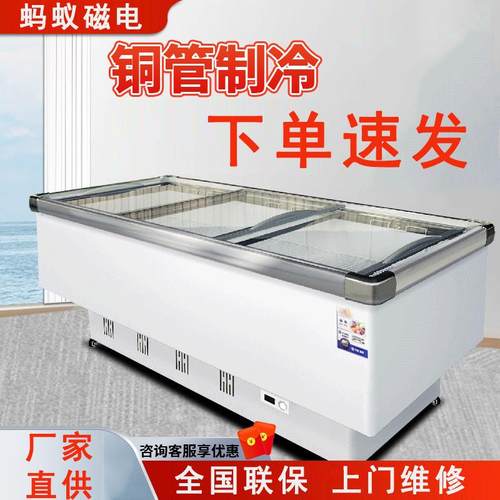 商用冰柜大容量冰柜展示柜冷冻柜超市饺子柜冰箱展示柜雪糕柜冷柜