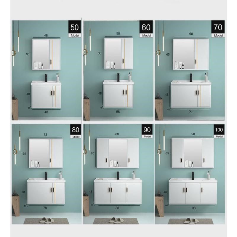 北浴室柜实木免漆欧式洗脸洗手台盆组合小N户型卫生间洗漱台镜柜