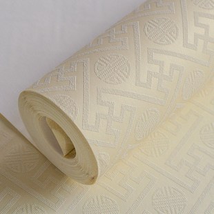 新中式 修中T国风古典素色墙 简约格子工程壁纸酒店餐厅店铺店面装