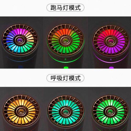 车载香薰加湿器空气灯净化器喷雾机氛围小型车用内静音汽车氧吧杯