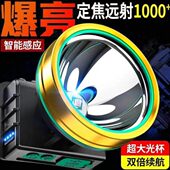 鱼手电筒应急头戴式 充电夜钓感应头灯矿灯超亮强光户外远射