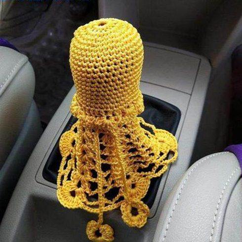 手工编织亮j内丝线档杆套手动(驾乘通用自动用品汽车饰排挡套把套