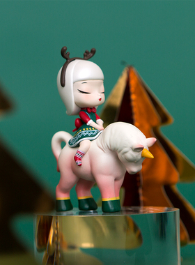 白夜童话耶诞森林摆n件汽车载装饰品女友新年节礼物可爱送朋友生