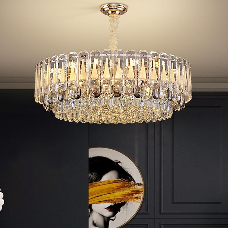 轻奢水晶吊灯客厅简约现代家用卧室后现代灯具新款大气奢华高端
