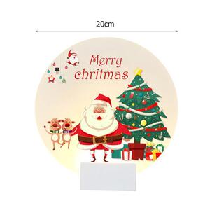 LED Wall Lamps Acrylic Round Light Christmas 圣诞老人壁灯