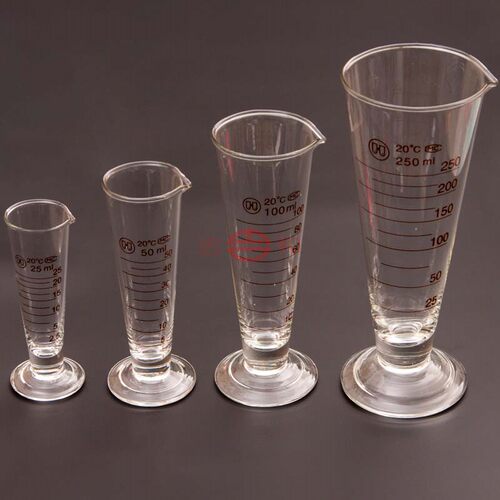 玻璃三角量杯25 50 100 250 500 1000ml2000化学实验室锥形刻度杯