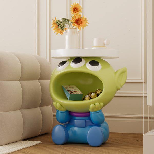 卡通三眼仔茶几落地摆件客厅边几玩偶床头柜可爱家居装饰生日礼物,家居饰品,落地摆件,淘宝优惠券,粉丝福利购,淘宝优惠卷