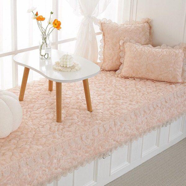 毛绒飘窗垫欧式窗台垫防滑飘窗毯卧室公主榻榻米垫子阳台垫厚定做