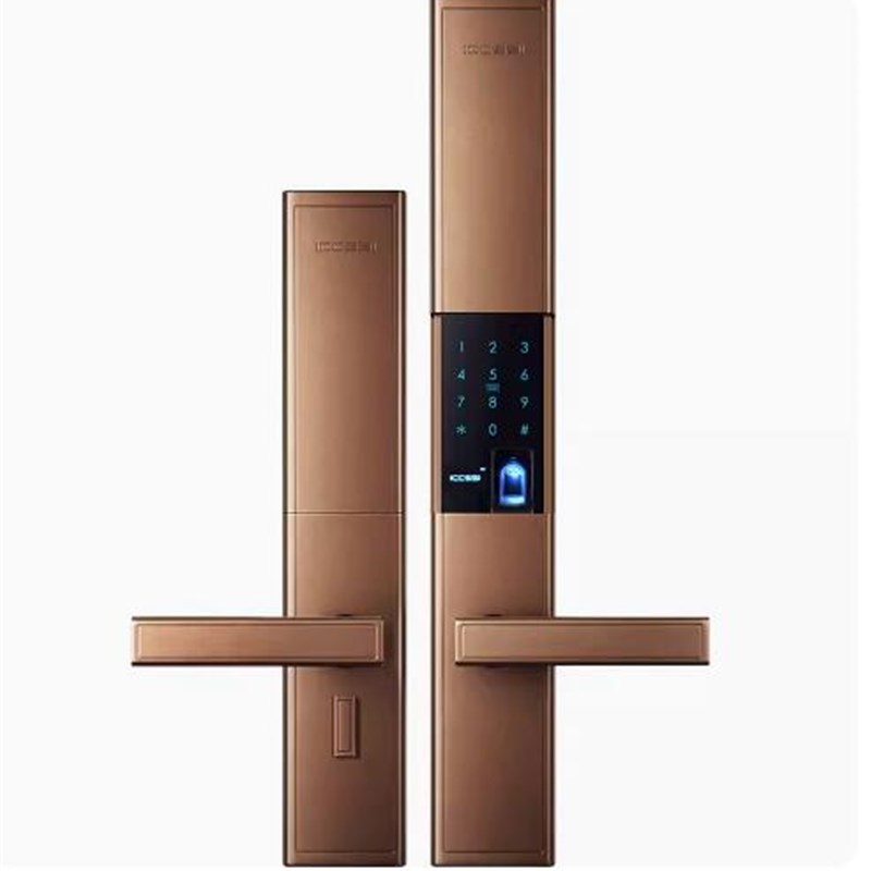 爱奇T5纯d铜防水指纹锁密码锁家庭防盗门数字锁c级锁核心智能锁