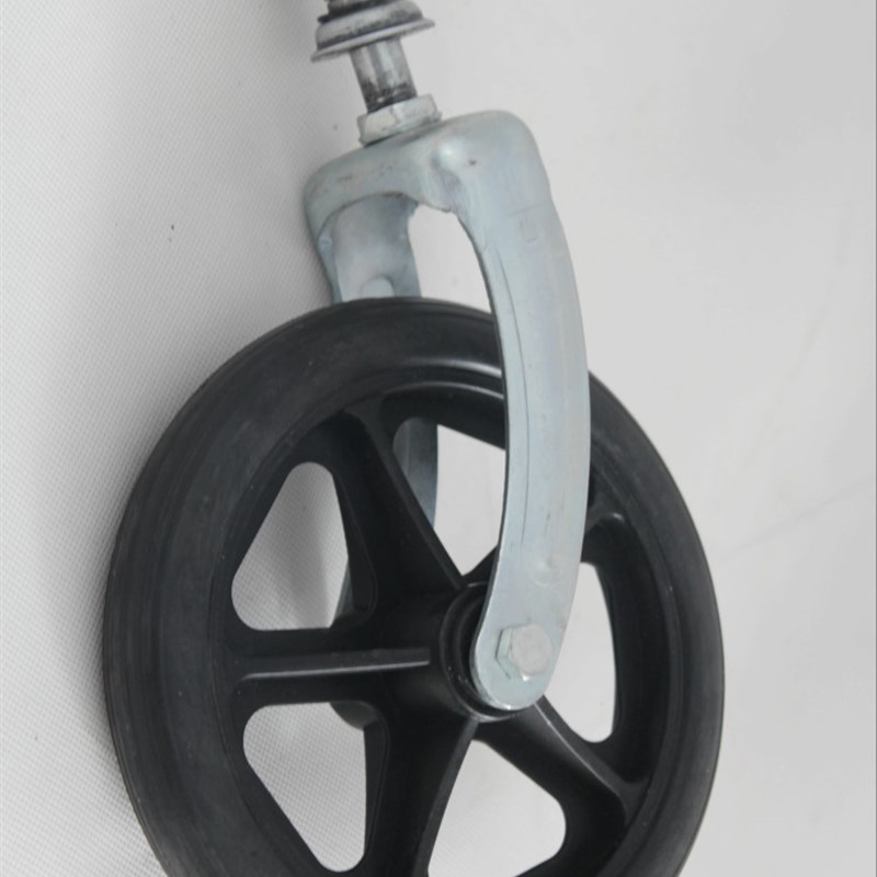 轮椅轮子前小轮7英寸总成前轮支架万向轮轮椅配件前叉轮胎前轱辘