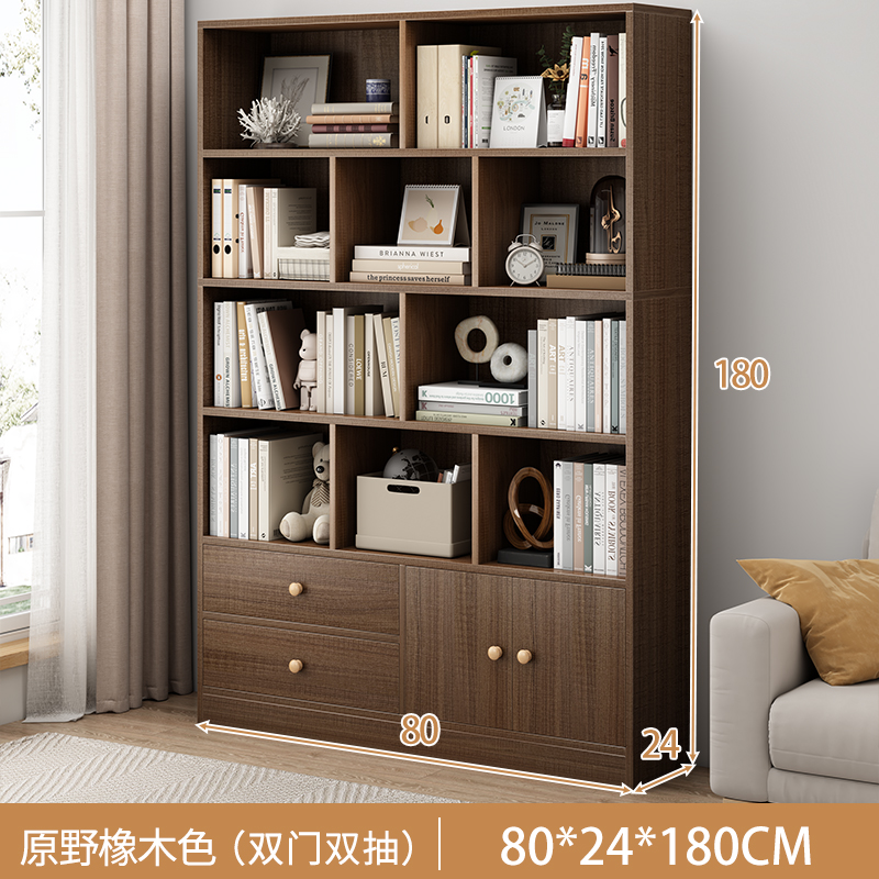 书架落地置物架简易货架多层收纳储物架J办公室展示架家用客厅书