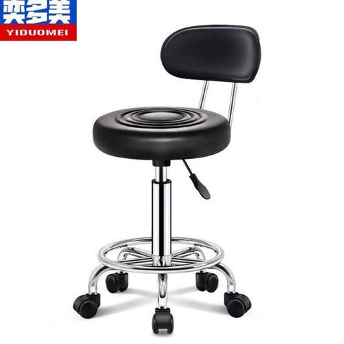 奕多美实验室椅子车间员工凳无尘车间实验室升降椅旋转圆凳黑色靠