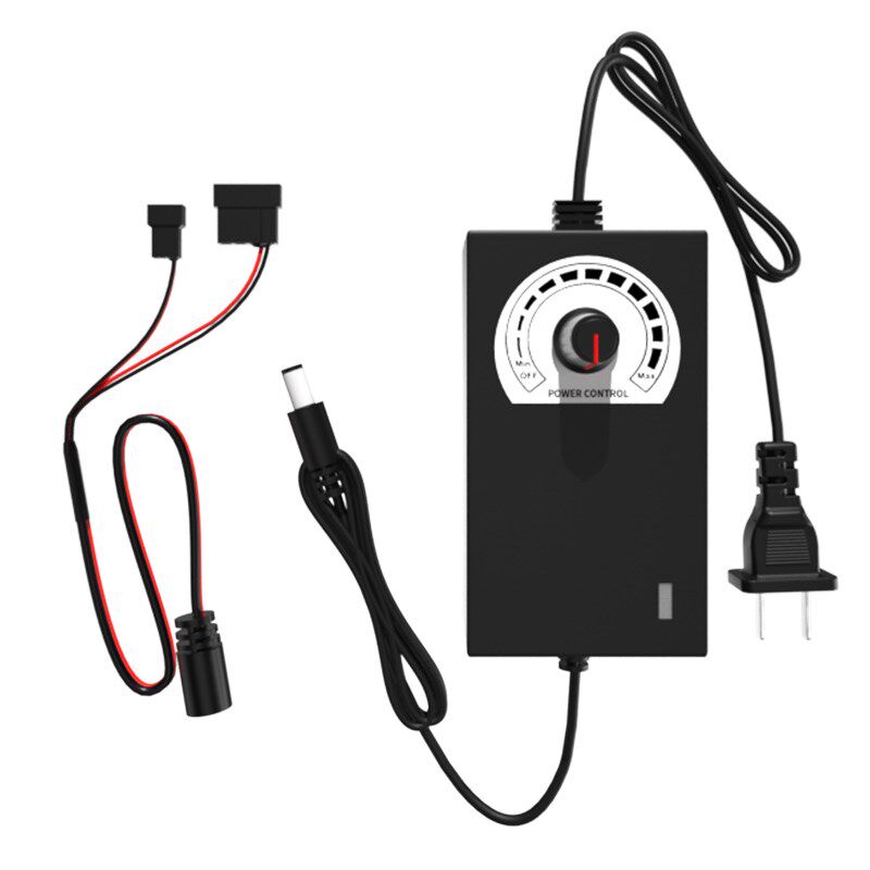 电脑CPU风扇调速器控制变压器5A小4p220v转DC 3V-12V外接电源台式