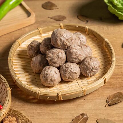 好汕潮味特级牛筋丸 汕头特产火锅丸子潮汕烧烤新鲜纯牛肉1000g