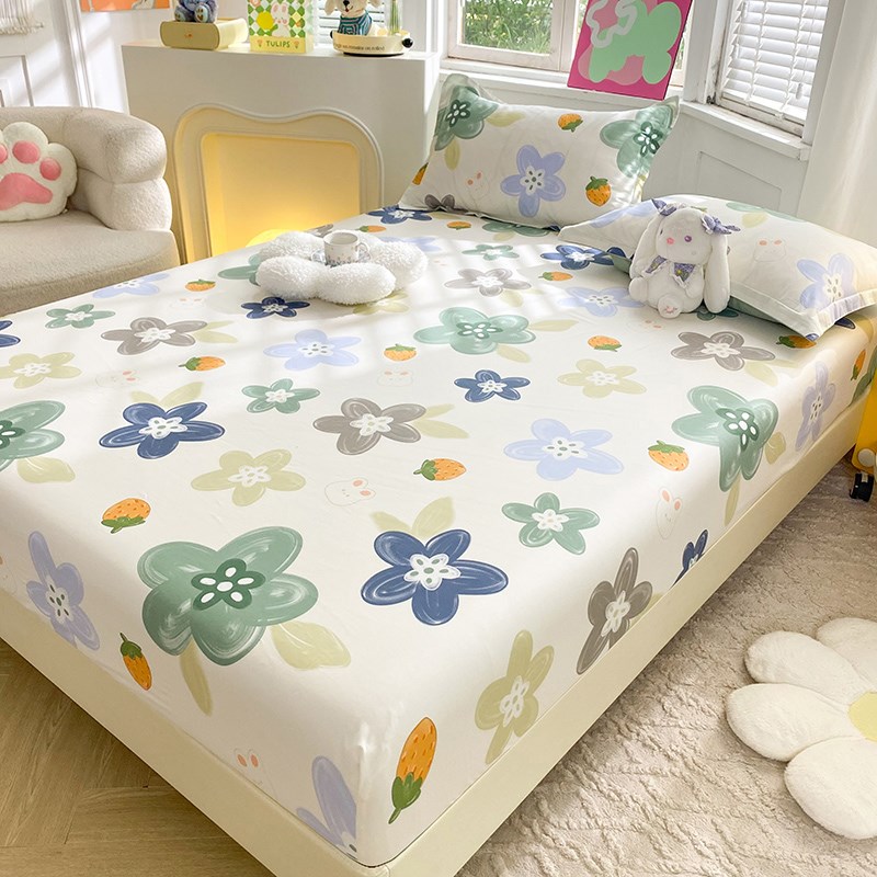 小清新碎花纯全棉床笠1.35m榻榻米床罩床包1.5x1.N8x1.9x2x2.2定