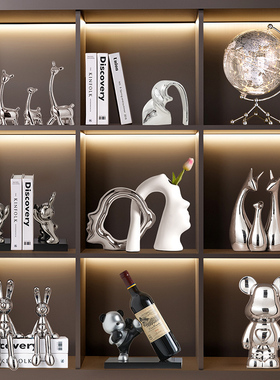 现轻奢酒a柜摆件档实用客厅玄关公区摆件装饰品乔迁新居送礼