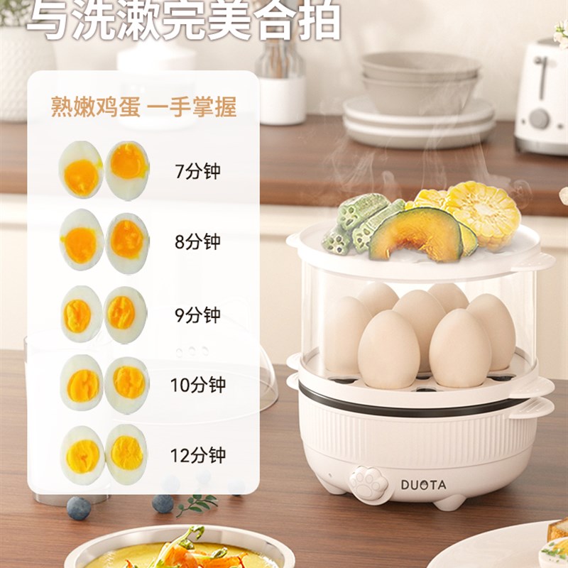 煮蛋器蒸蛋器自动断电n多功能家用小型蒸锅煮鸡蛋早餐神器2025新