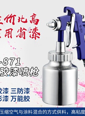 气动油漆乳胶漆W871高雾化手动涂料万能胶水三防漆喷枪喷漆枪喷壶
